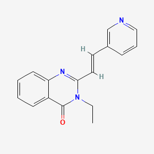 molecular formula C17H15N3O B5295839 3-ethyl-2-[2-(3-pyridinyl)vinyl]-4(3H)-quinazolinone CAS No. 330946-43-5