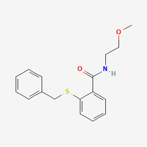 molecular formula C17H19NO2S B5295924 2-(benzylthio)-N-(2-methoxyethyl)benzamide 