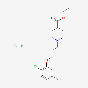 molecular formula C18H27Cl2NO3 B5295927 ethyl 1-[3-(2-chloro-5-methylphenoxy)propyl]-4-piperidinecarboxylate hydrochloride 