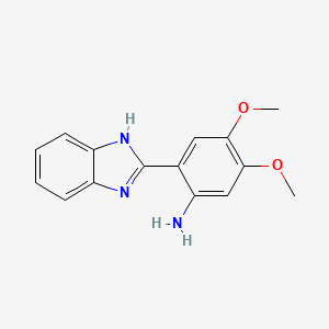 molecular formula C15H15N3O2 B5295938 2-(1H-benzimidazol-2-yl)-4,5-dimethoxyaniline 