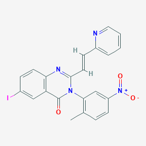 molecular formula C22H15IN4O3 B5295960 6-iodo-3-(2-methyl-5-nitrophenyl)-2-[2-(2-pyridinyl)vinyl]-4(3H)-quinazolinone 