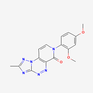 molecular formula C16H14N6O3 B5295961 7-(2,4-dimethoxyphenyl)-2-methylpyrido[4,3-e][1,2,4]triazolo[5,1-c][1,2,4]triazin-6(7H)-one 