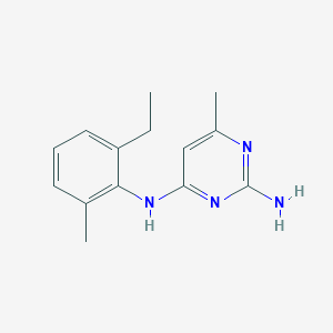 molecular formula C14H18N4 B5295979 N~4~-(2-ethyl-6-methylphenyl)-6-methyl-2,4-pyrimidinediamine 