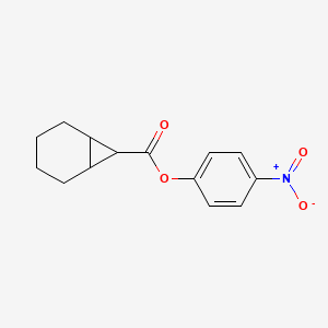 molecular formula C14H15NO4 B5295989 4-nitrophenyl bicyclo[4.1.0]heptane-7-carboxylate 