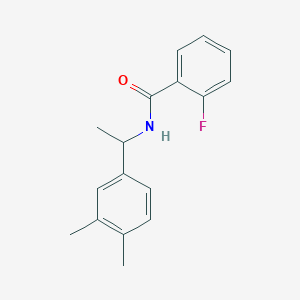 molecular formula C17H18FNO B5295995 N-[1-(3,4-dimethylphenyl)ethyl]-2-fluorobenzamide 