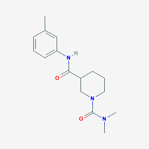 molecular formula C16H23N3O2 B5296067 N~1~,N~1~-dimethyl-N~3~-(3-methylphenyl)-1,3-piperidinedicarboxamide 