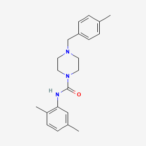 molecular formula C21H27N3O B5296106 N-(2,5-dimethylphenyl)-4-(4-methylbenzyl)-1-piperazinecarboxamide 