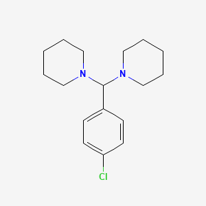 molecular formula C17H25ClN2 B5296124 1,1'-[(4-chlorophenyl)methylene]dipiperidine CAS No. 55591-37-2
