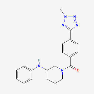 molecular formula C20H22N6O B5296140 1-[4-(2-methyl-2H-tetrazol-5-yl)benzoyl]-N-phenyl-3-piperidinamine 