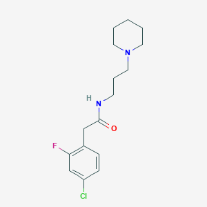 molecular formula C16H22ClFN2O B5296146 2-(4-chloro-2-fluorophenyl)-N-[3-(1-piperidinyl)propyl]acetamide 