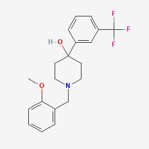 molecular formula C20H22F3NO2 B5296150 1-(2-methoxybenzyl)-4-[3-(trifluoromethyl)phenyl]-4-piperidinol 