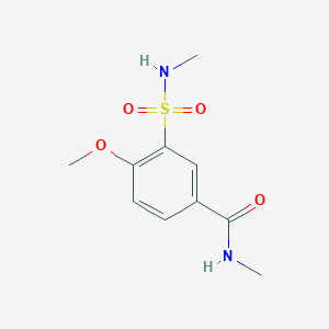 molecular formula C10H14N2O4S B5296185 4-methoxy-N-methyl-3-[(methylamino)sulfonyl]benzamide 