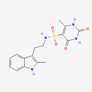 molecular formula C16H18N4O4S B5296189 6-methyl-N-[2-(2-methyl-1H-indol-3-yl)ethyl]-2,4-dioxo-1,2,3,4-tetrahydropyrimidine-5-sulfonamide 
