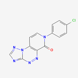 molecular formula C13H7ClN6O B5296226 7-(4-chlorophenyl)pyrido[4,3-e][1,2,4]triazolo[5,1-c][1,2,4]triazin-6(7H)-one 