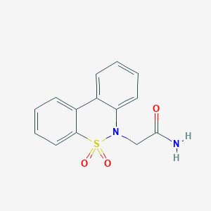 molecular formula C14H12N2O3S B5296227 2-(5,5-dioxido-6H-dibenzo[c,e][1,2]thiazin-6-yl)acetamide 