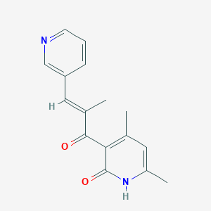 molecular formula C16H16N2O2 B5296230 4,6-dimethyl-3-[2-methyl-3-(3-pyridinyl)acryloyl]-2(1H)-pyridinone 