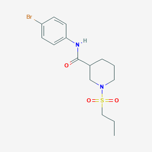 molecular formula C15H21BrN2O3S B5296246 N-(4-bromophenyl)-1-(propylsulfonyl)-3-piperidinecarboxamide 