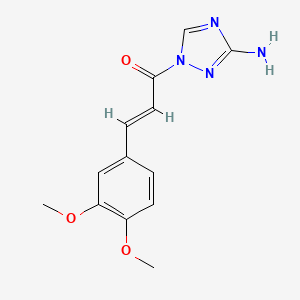 molecular formula C13H14N4O3 B5296282 1-[3-(3,4-dimethoxyphenyl)acryloyl]-1H-1,2,4-triazol-3-amine 