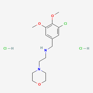 molecular formula C15H25Cl3N2O3 B5296295 N-(3-chloro-4,5-dimethoxybenzyl)-2-(4-morpholinyl)ethanamine dihydrochloride 