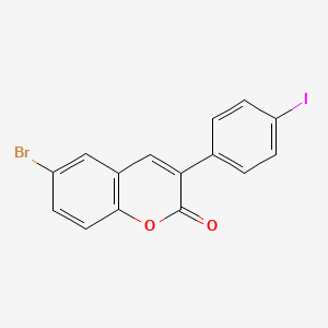 molecular formula C15H8BrIO2 B5296311 6-bromo-3-(4-iodophenyl)-2H-chromen-2-one 
