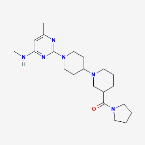 molecular formula C21H34N6O B5296318 N,6-dimethyl-2-[3-(pyrrolidin-1-ylcarbonyl)-1,4'-bipiperidin-1'-yl]pyrimidin-4-amine 