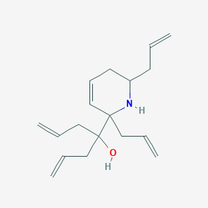 molecular formula C18H27NO B5296344 4-(2,6-diallyl-1,2,5,6-tetrahydro-2-pyridinyl)-1,6-heptadien-4-ol 