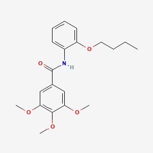 molecular formula C20H25NO5 B5296360 N-(2-butoxyphenyl)-3,4,5-trimethoxybenzamide 