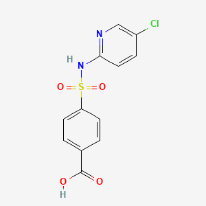molecular formula C12H9ClN2O4S B5296372 4-{[(5-chloropyridin-2-yl)amino]sulfonyl}benzoic acid CAS No. 876717-63-4