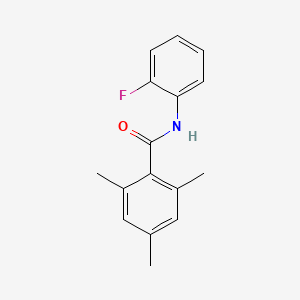 molecular formula C16H16FNO B5296381 N-(2-fluorophenyl)-2,4,6-trimethylbenzamide 