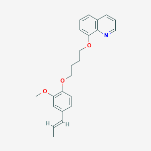 molecular formula C23H25NO3 B5296488 8-{4-[2-methoxy-4-(1-propen-1-yl)phenoxy]butoxy}quinoline 