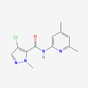molecular formula C12H13ClN4O B5296508 4-chloro-N-(4,6-dimethyl-2-pyridinyl)-1-methyl-1H-pyrazole-5-carboxamide 