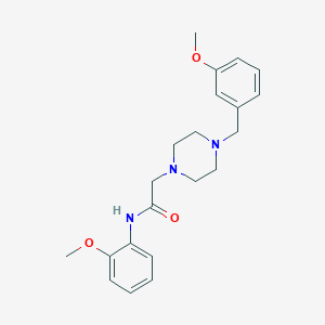 molecular formula C21H27N3O3 B5296532 2-[4-(3-methoxybenzyl)-1-piperazinyl]-N-(2-methoxyphenyl)acetamide 