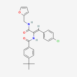 molecular formula C25H25ClN2O3 B5296543 4-tert-butyl-N-(2-(4-chlorophenyl)-1-{[(2-furylmethyl)amino]carbonyl}vinyl)benzamide 