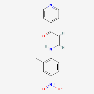 molecular formula C15H13N3O3 B5296544 3-[(2-methyl-4-nitrophenyl)amino]-1-(4-pyridinyl)-2-propen-1-one 
