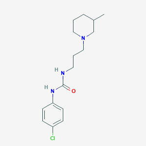 molecular formula C16H24ClN3O B5296609 N-(4-chlorophenyl)-N'-[3-(3-methyl-1-piperidinyl)propyl]urea 