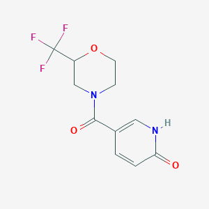 molecular formula C11H11F3N2O3 B5296637 5-{[2-(trifluoromethyl)morpholin-4-yl]carbonyl}pyridin-2(1H)-one 