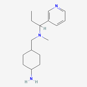 molecular formula C16H27N3 B5296716 [(cis-4-aminocyclohexyl)methyl]methyl(1-pyridin-3-ylpropyl)amine 