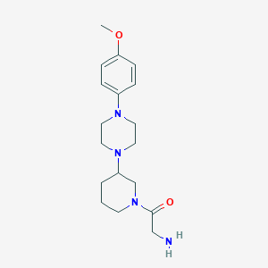 molecular formula C18H28N4O2 B5296732 (2-{3-[4-(4-methoxyphenyl)-1-piperazinyl]-1-piperidinyl}-2-oxoethyl)amine dihydrochloride 