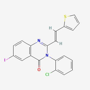 molecular formula C20H12ClIN2OS B5296745 3-(2-chlorophenyl)-6-iodo-2-[2-(2-thienyl)vinyl]-4(3H)-quinazolinone 