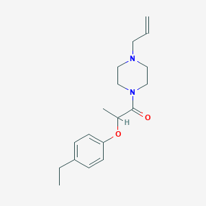 molecular formula C18H26N2O2 B5296773 1-allyl-4-[2-(4-ethylphenoxy)propanoyl]piperazine 