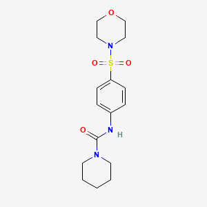 molecular formula C16H23N3O4S B5296777 N-[4-(4-morpholinylsulfonyl)phenyl]-1-piperidinecarboxamide 