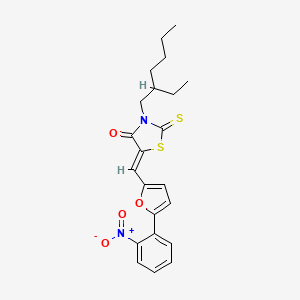molecular formula C22H24N2O4S2 B5296791 3-(2-ethylhexyl)-5-{[5-(2-nitrophenyl)-2-furyl]methylene}-2-thioxo-1,3-thiazolidin-4-one 