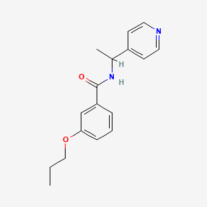 3-propoxy-N-[1-(4-pyridinyl)ethyl]benzamide