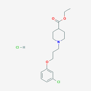 molecular formula C17H25Cl2NO3 B5296819 ethyl 1-[3-(3-chlorophenoxy)propyl]-4-piperidinecarboxylate hydrochloride 