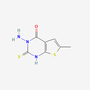 molecular formula C7H7N3OS2 B5296821 3-amino-2-mercapto-6-methylthieno[2,3-d]pyrimidin-4(3H)-one CAS No. 832739-90-9