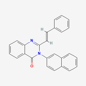 molecular formula C26H18N2O B5296845 3-(2-naphthyl)-2-(2-phenylvinyl)-4(3H)-quinazolinone 