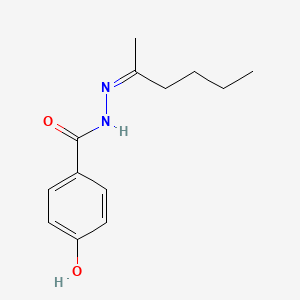 4-hydroxy-N'-(1-methylpentylidene)benzohydrazide