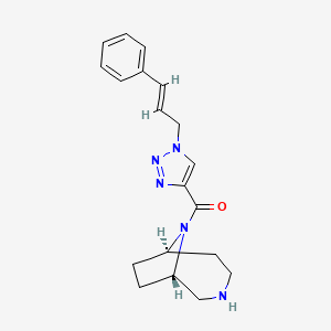 molecular formula C19H23N5O B5296891 (1S*,6R*)-9-({1-[(2E)-3-phenyl-2-propen-1-yl]-1H-1,2,3-triazol-4-yl}carbonyl)-3,9-diazabicyclo[4.2.1]nonane 