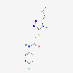 molecular formula C15H19ClN4OS B5296893 N-(4-chlorophenyl)-2-[(5-isobutyl-4-methyl-4H-1,2,4-triazol-3-yl)thio]acetamide 
