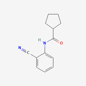 molecular formula C13H14N2O B5296912 N-(2-cyanophenyl)cyclopentanecarboxamide 